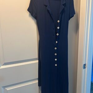 Aritzia Wilfred Shirt Dress Navy Blue Small